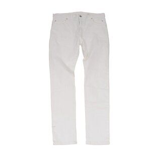 Balmain Mens Jeans 33x32 White 5 Pocket Cotton Slim Fit Stretch Denim Pants